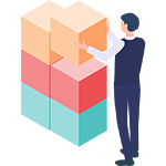 積み上げるイラスト