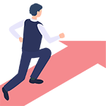 走る男性イラスト